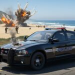 Accident Obus Police États-Unis Démonstration Marines