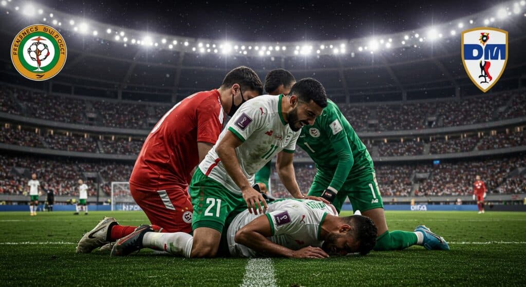 Amine Gouiri Blessé Choc Épaule OM Algérie