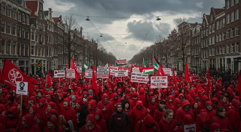 Amsterdam : Manifestation Géante pour la Palestine