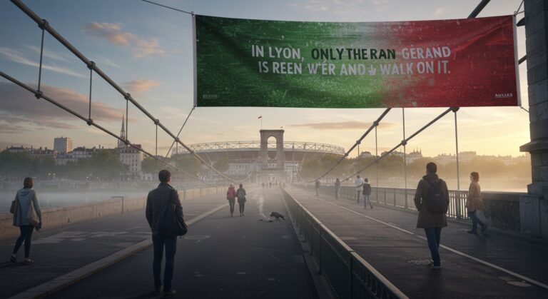 Banderole Pro-Aulas à Lyon : Polémique Municipales 2026