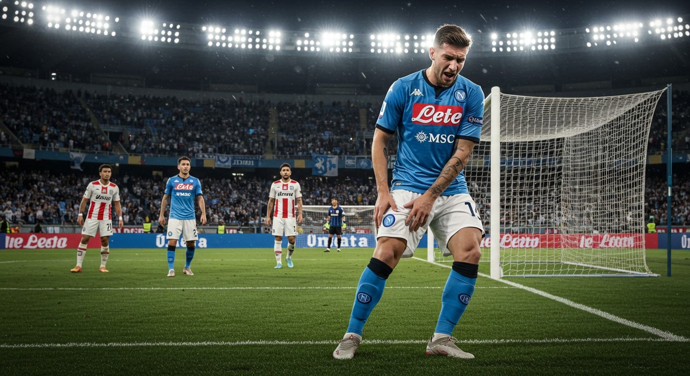 Kevin De Bruyne blessé au penalty : Naples perd son maestro pour des mois. Découvrez l’impact sur la Serie A et son avenir.