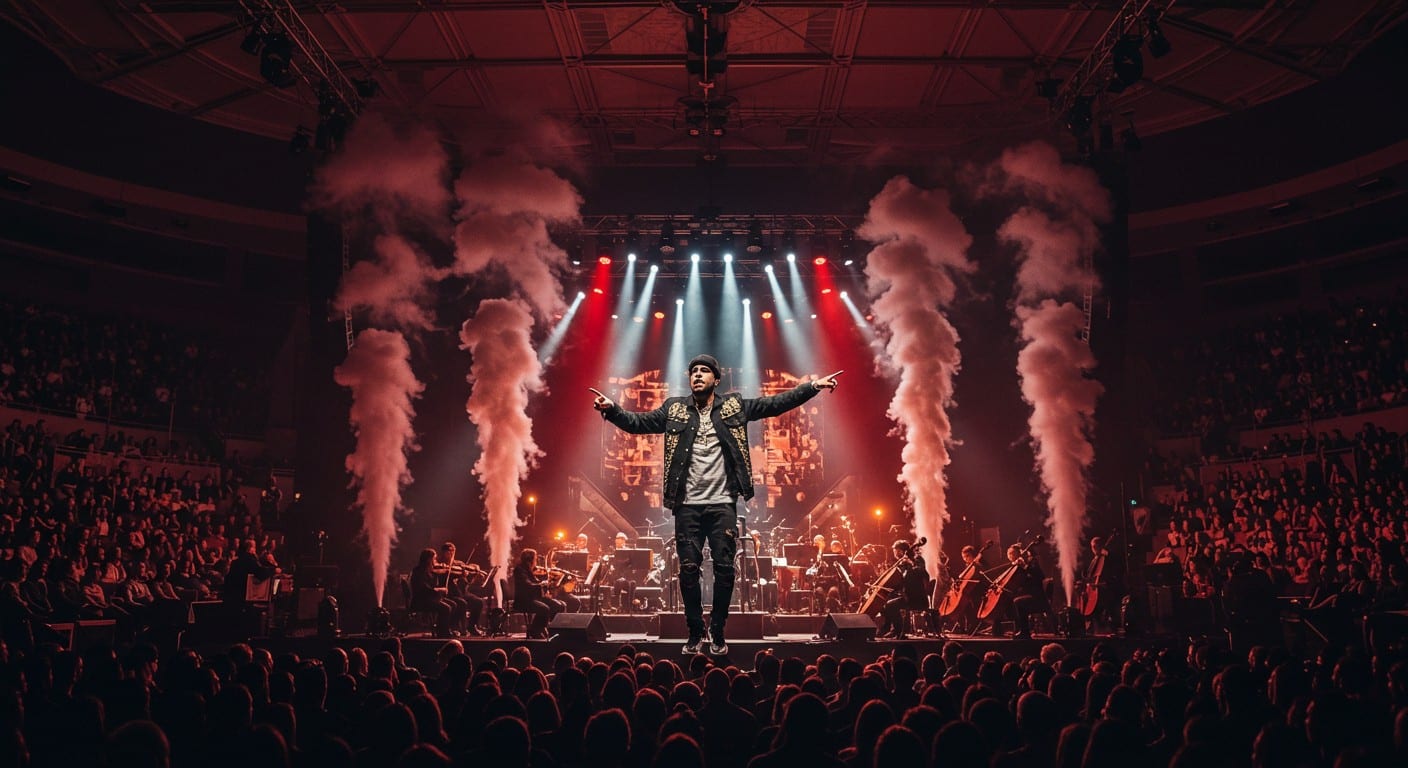 Booba enflamme Paris La Défense Arena avec un concert monumental : orchestre symphonique, entrée spectaculaire et 2h30 de show. Découvrez les détails !