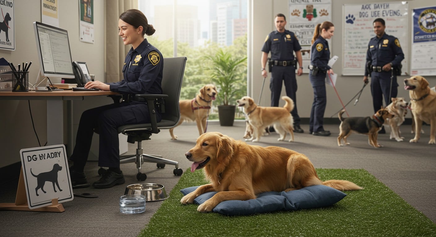 DécouvrezAnalysant la requête- La demande porte sur la génération d'un article de blog en français, basé sur un article du Parisien concernant une initiative innovante à la mairie de Pomponne où les agents peuvent amener leurs chiens au travail. comment une mairie autorise les chiens au travail pour réduire le stress et améliorer l'ambiance. Une initiative innovante qui change la vie des agents et des visiteurs.