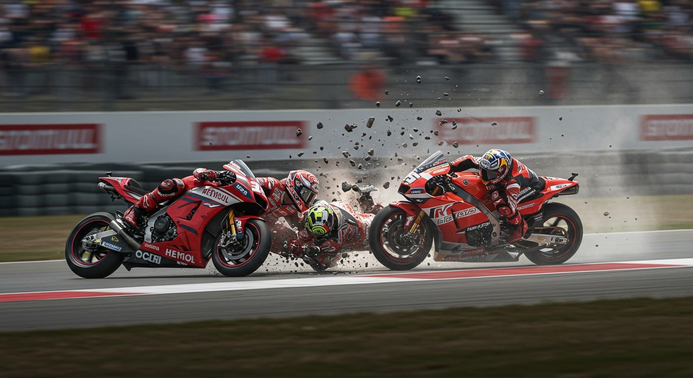 Chute impressionnante au Moto GP d’Indonésie ! Découvrez les détails de l’accident, ses impacts et les réactions des pilotes. Un moment clé de la saison 2025.