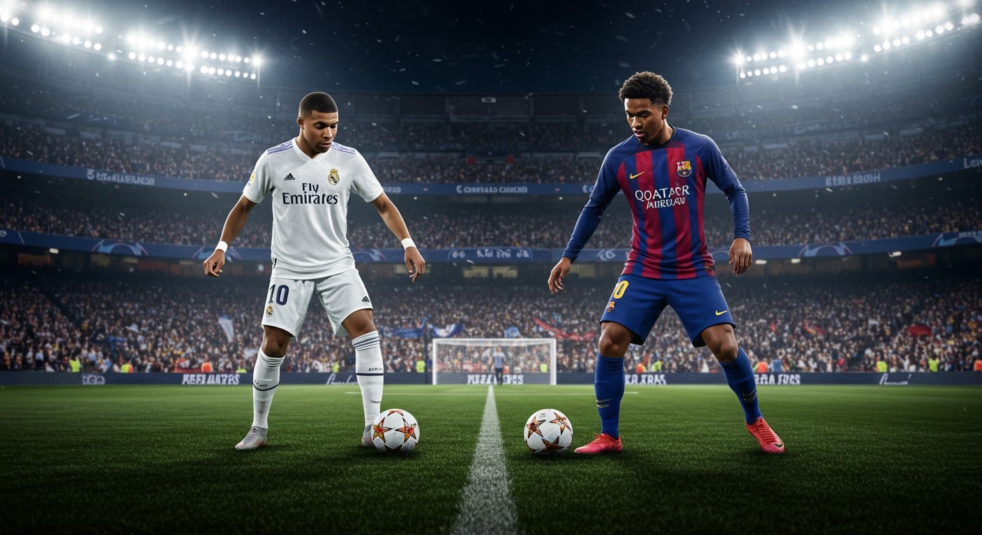 Clásico Real Madrid vs FC Barcelone 2025 : Mbappé et Yamal s’affrontent dans un match décisif. Suivez l’analyse du duel pour le titre en Liga !