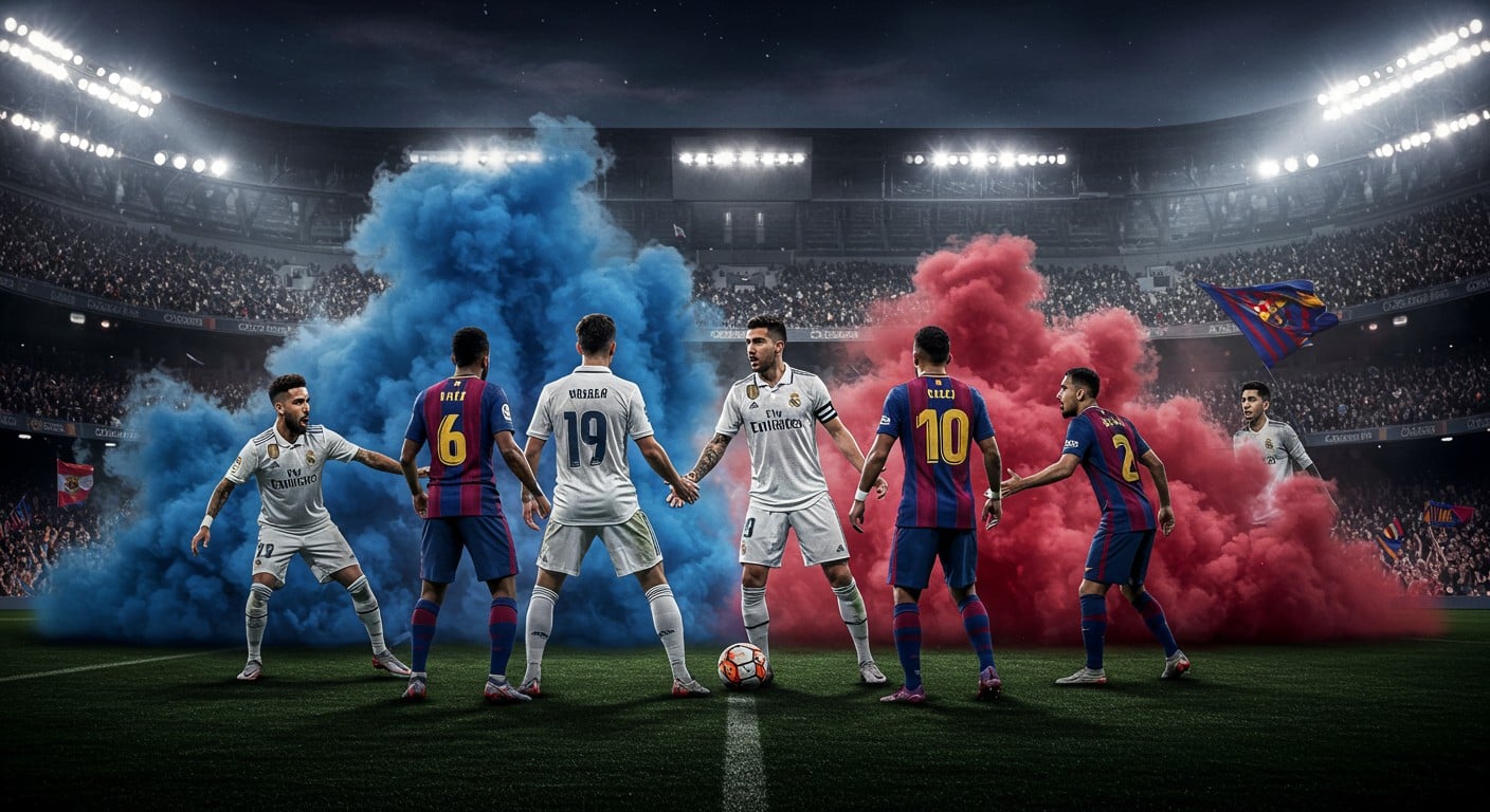 Real Madrid bat Barcelone 2-1 dans un clásico tendu. Échauffourées, expulsion et Mbappé en feu : revivez ce match épique !