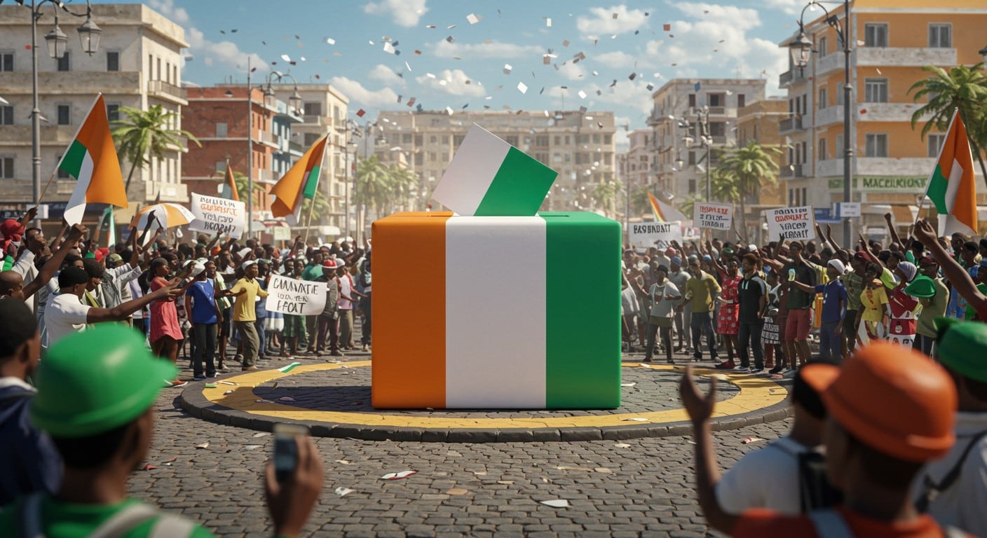 Alassane Ouattara réélu pour un 4e mandat en Côte d'Ivoire avec 89,77 % des voix. Découvrez les tensions, l'opposition et les enjeux de cette élection.