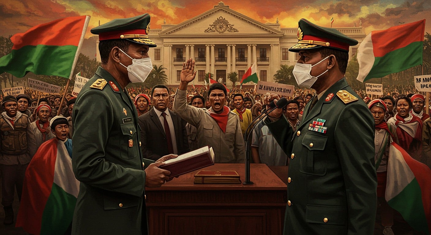 Découvrez les détails du coup d'État à Madagascar où le colonel Randrianirina prend le pouvoir. Analyse des événements, réactions internationales et perspectives futures pour cette nation insulaire.