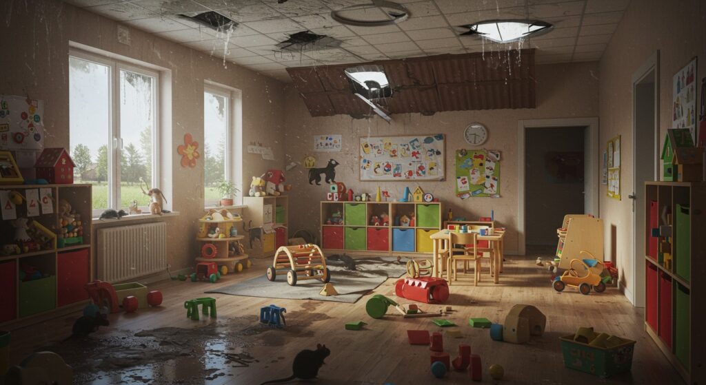Crèche Fermée à Vitry : Rongeurs et Infiltrations en Cause