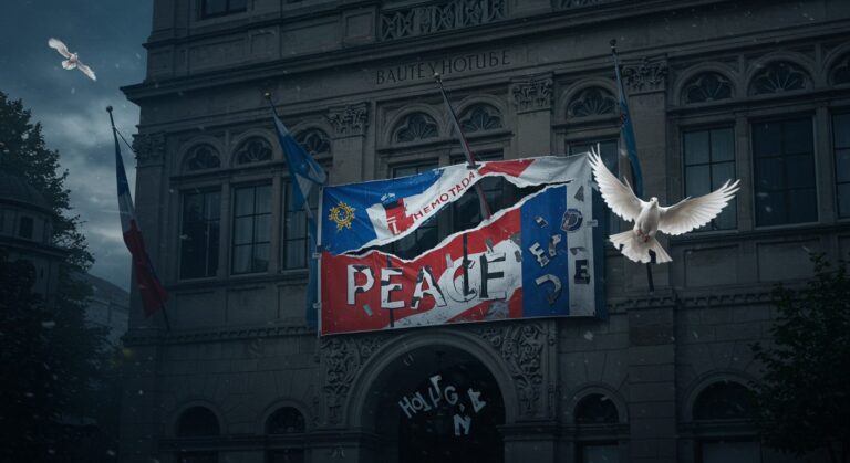 Dégradation d’une Banderole de Paix à Rouen : Enquête Ouverte