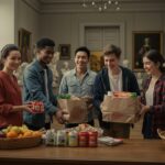 Distribution Alimentaire Étudiante dans un Musée Parisien