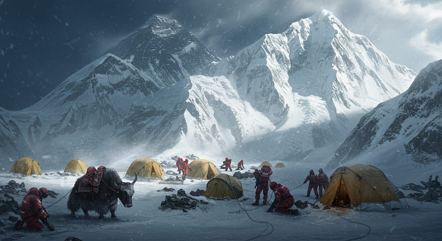 Des alpinistes bloqués sur l’Everest luttent contre une tempête de neige mortelle. Découvrez les récits poignants de leur sauvetage héroïque.