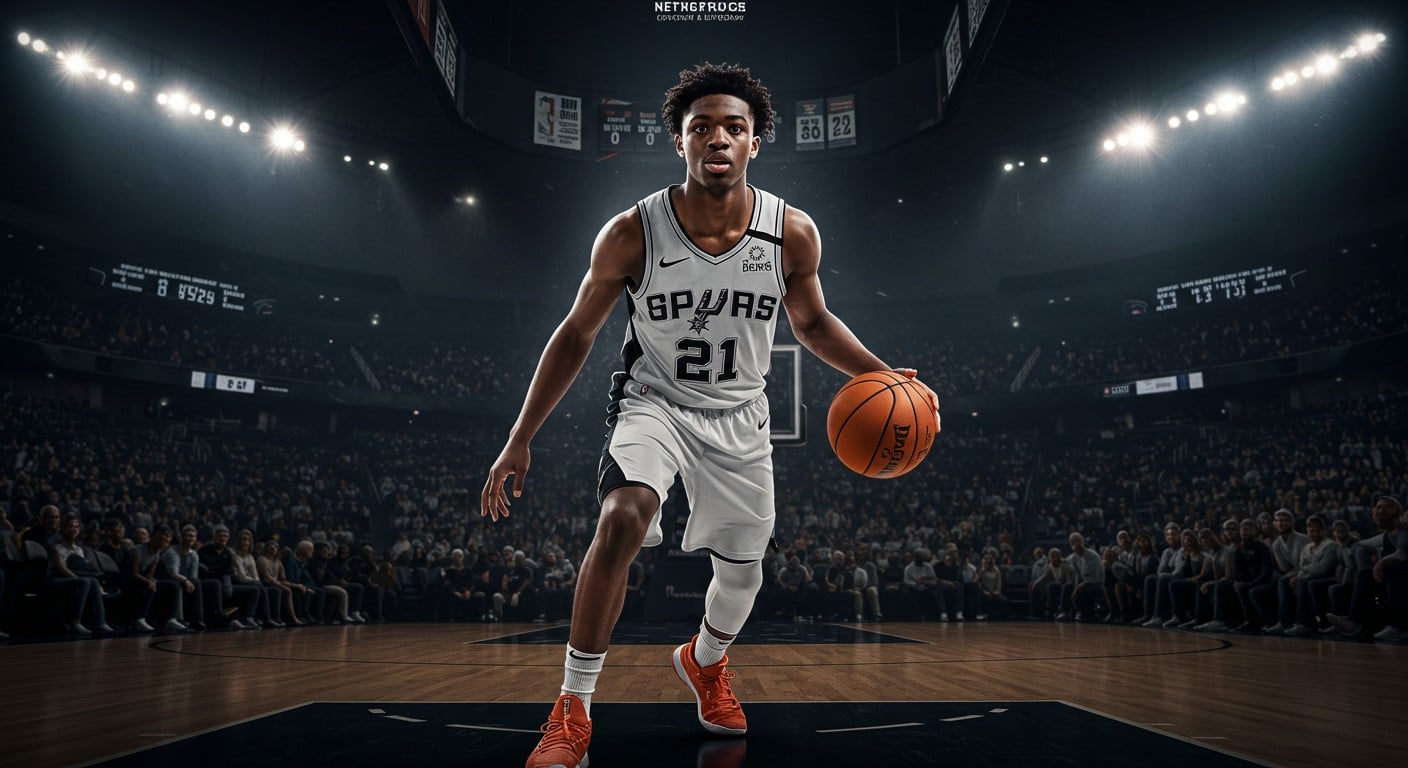 Découvrez Dylan Harper, 19 ans, combo-guard des Spurs qui brille déjà en NBA. Instinct, calme et talent : une pépite aux côtés de Wembanyama. Performances choc !