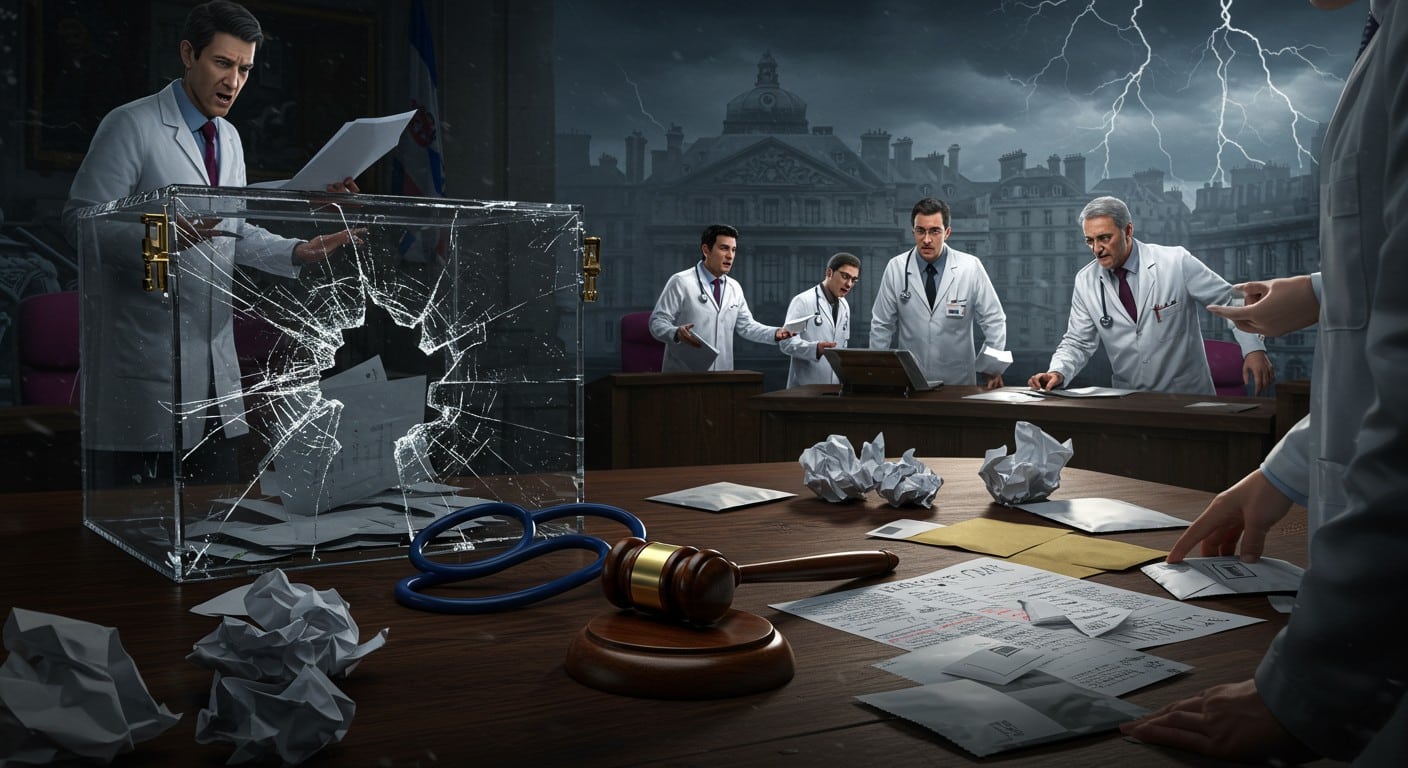 Crise à l'Ordre des médecins de Paris : président réélu malgré irrégularités, troisième recours déposé. Fraudes, coût exorbitant, climat toxique... Plongée dans un scrutin chaotique.