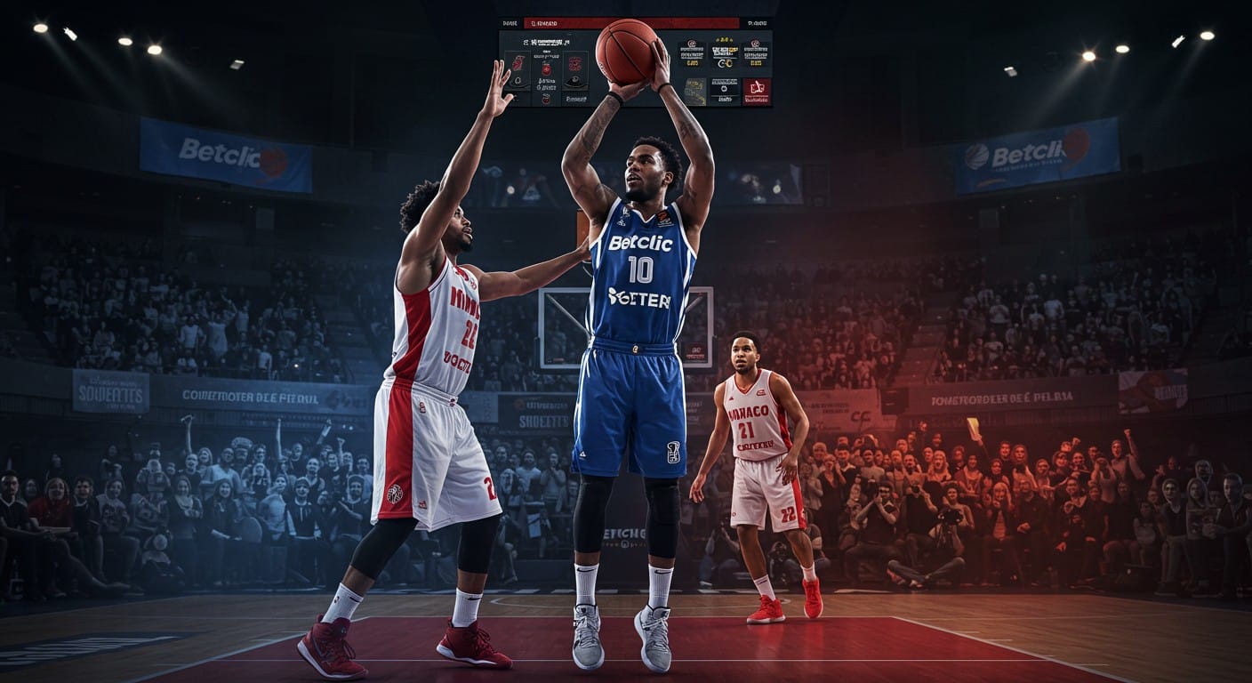 Élie Okobo mène Monaco à une victoire éclatante contre Paris en Betclic Élite. Découvrez comment son talent offensif a fait la différence !