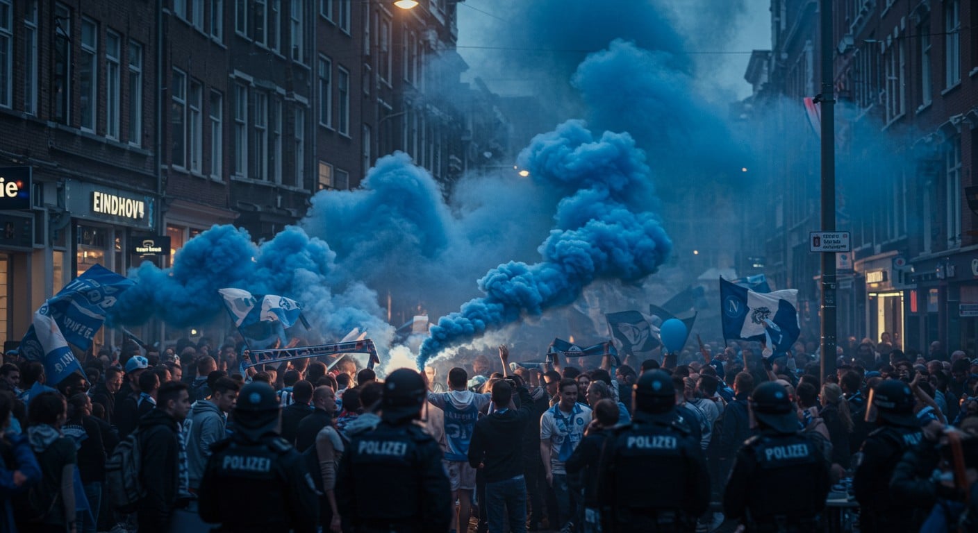 Plus de 200 fans napolitains arrêtés à Eindhoven avant un match de Ligue des champions. Découvrez les détails et les enjeux de cet incident tendu.