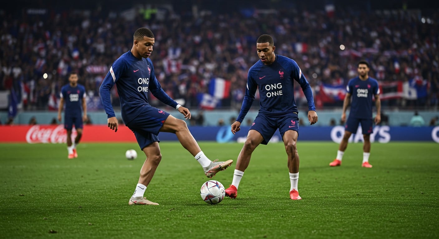 Les Bleus sans Mbappé et Konaté à l'entraînement avant France-Azerbaïdjan. Thauvin revient, Akliouche ménagé. Quelles conséquences pour les qualifications ?