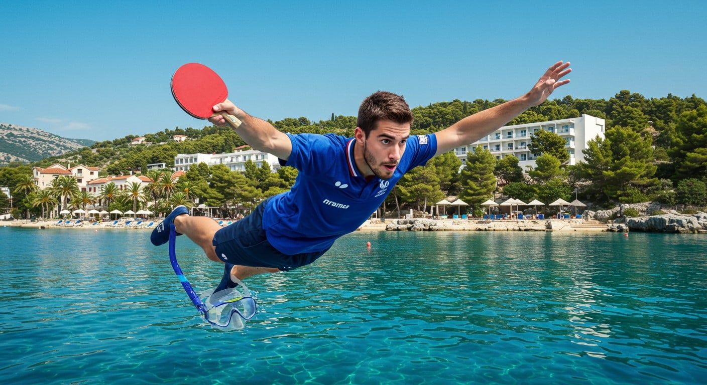 Découvrez comment les Bleus du tennis de table occupent leurs jours sans compétition à Zadar : entraînements intenses, snorkeling et jeux vidéo. Avant les huitièmes, équilibre parfait entre sérieux et détente !