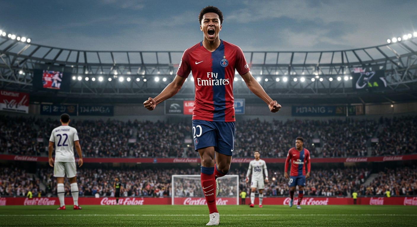 Ethan Mbappé marque contre le PSG sous les yeux de Kylian. Découvrez l’analyse du match Lille-PSG et l’ascension du jeune prodige !