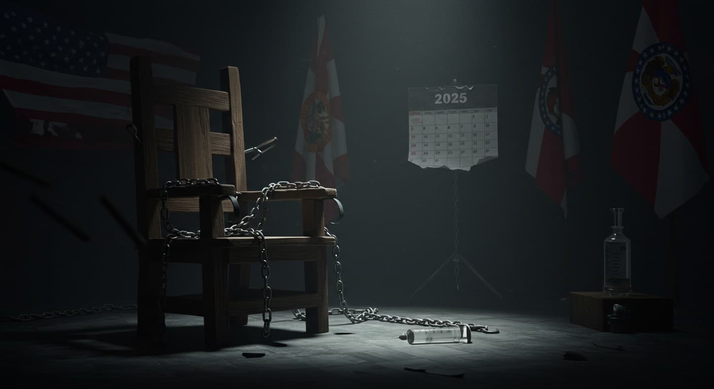 Découvrez les détails choquants des exécutions récentes aux États-Unis en Missouri et Floride. Analyse du regain de la peine de mort, méthodes controversées et implications sociétales en 2025.