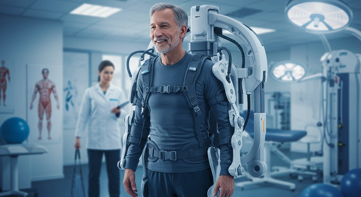 Découvrez comment un exosquelette aide les victimes d’AVC à remarcher. Une technologie révolutionnaire pour une rééducation avancée !