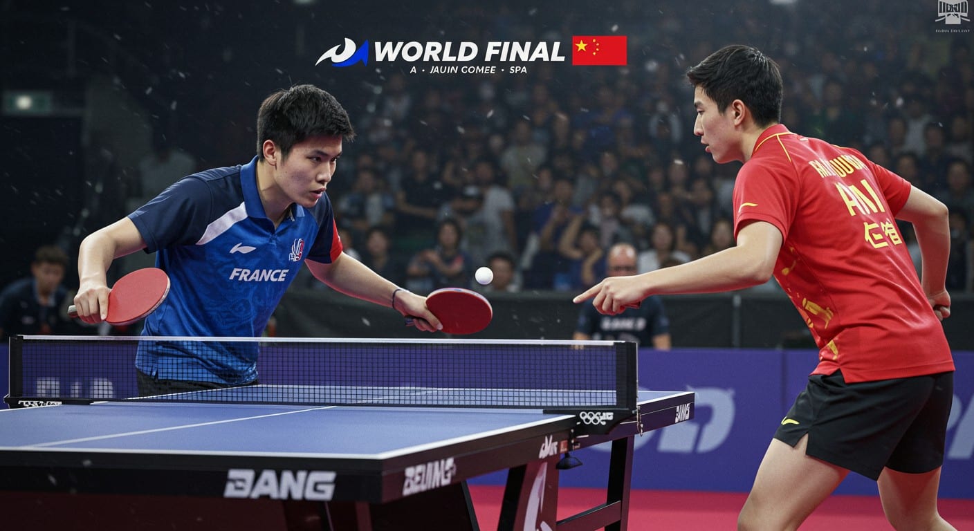Félix Lebrun affronte Wang Chuqin en finale du Grand Smash de Pékin. Découvrez l’heure, la chaîne et les enjeux de ce duel historique !