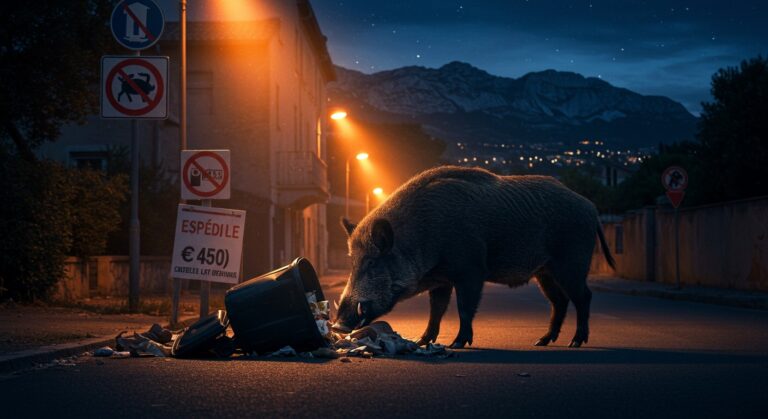 Fréjus Amende 450€ Nourrir Sangliers