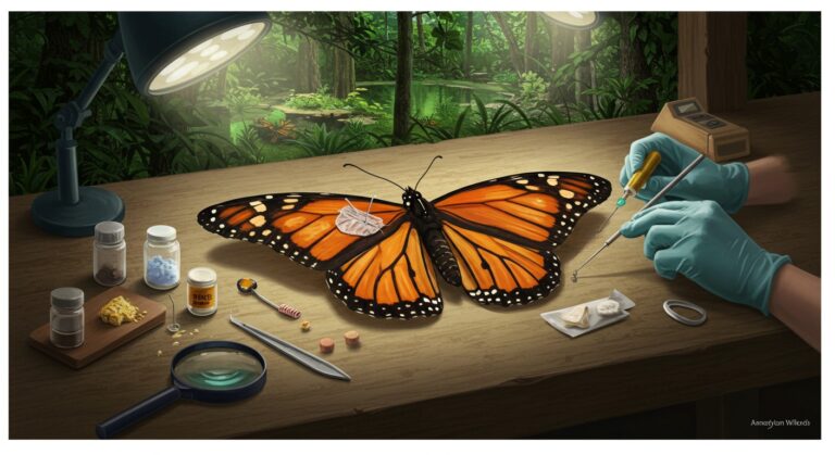 Greffe d’Aile Sauve Papillon Monarque Incroyable