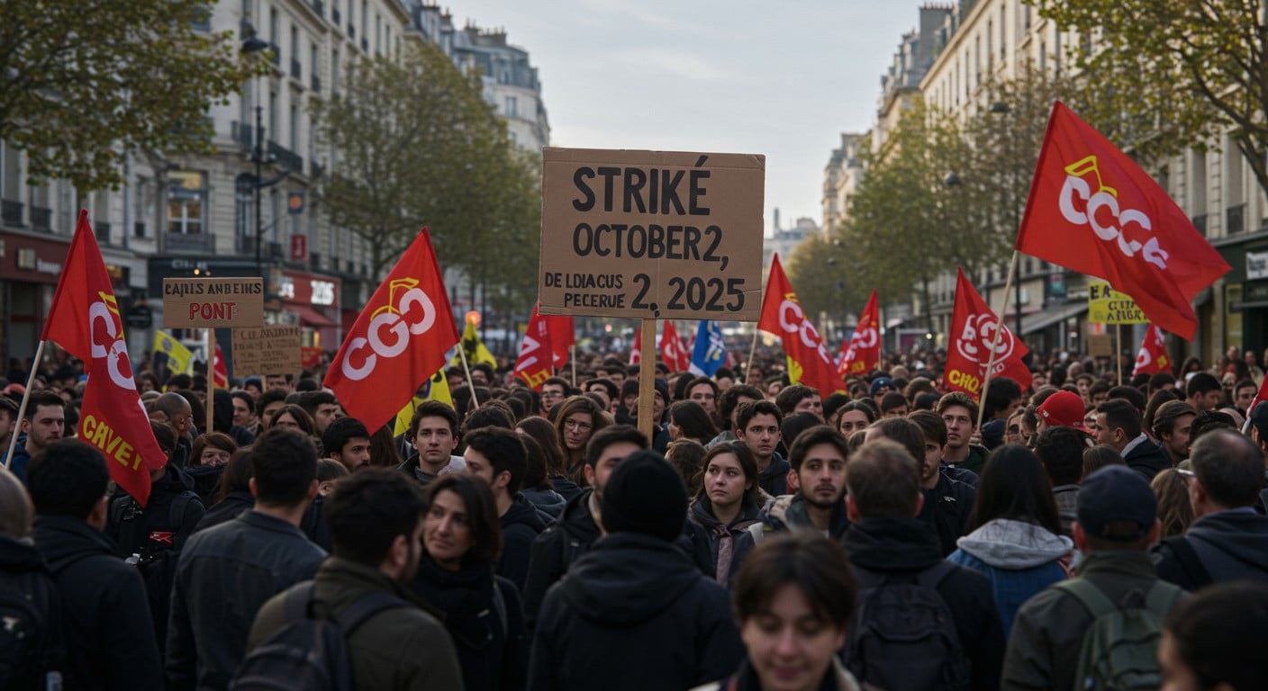 Grève du 2 octobre 2025 : qui participe ? Quels impacts sur les transports, écoles et santé ? Découvrez les enjeux politiques et les réponses du gouvernement.