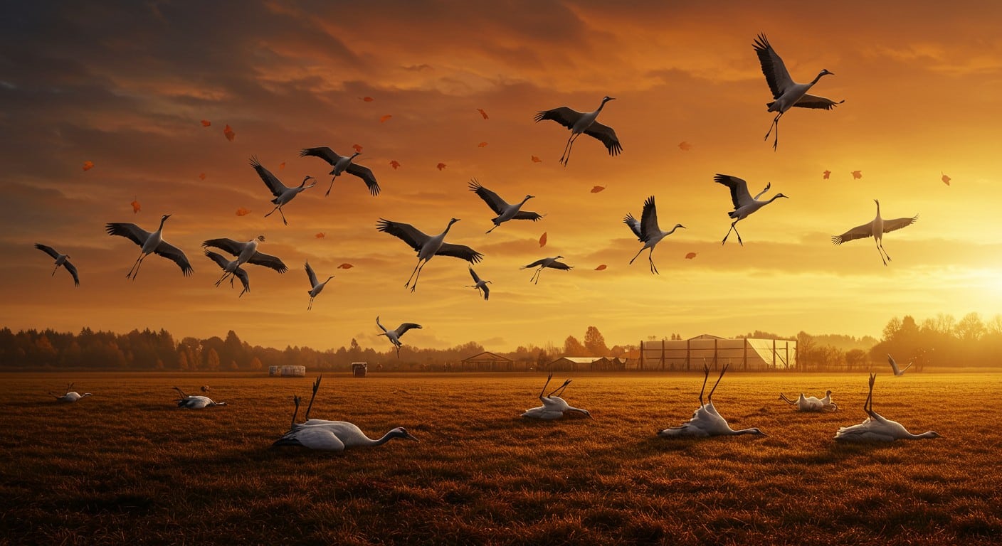 Découvrez comment les grues cendrées propagent massivement la grippe aviaire en Europe. Risques pour élevages, migrations et mesures en France expliqués en détail.