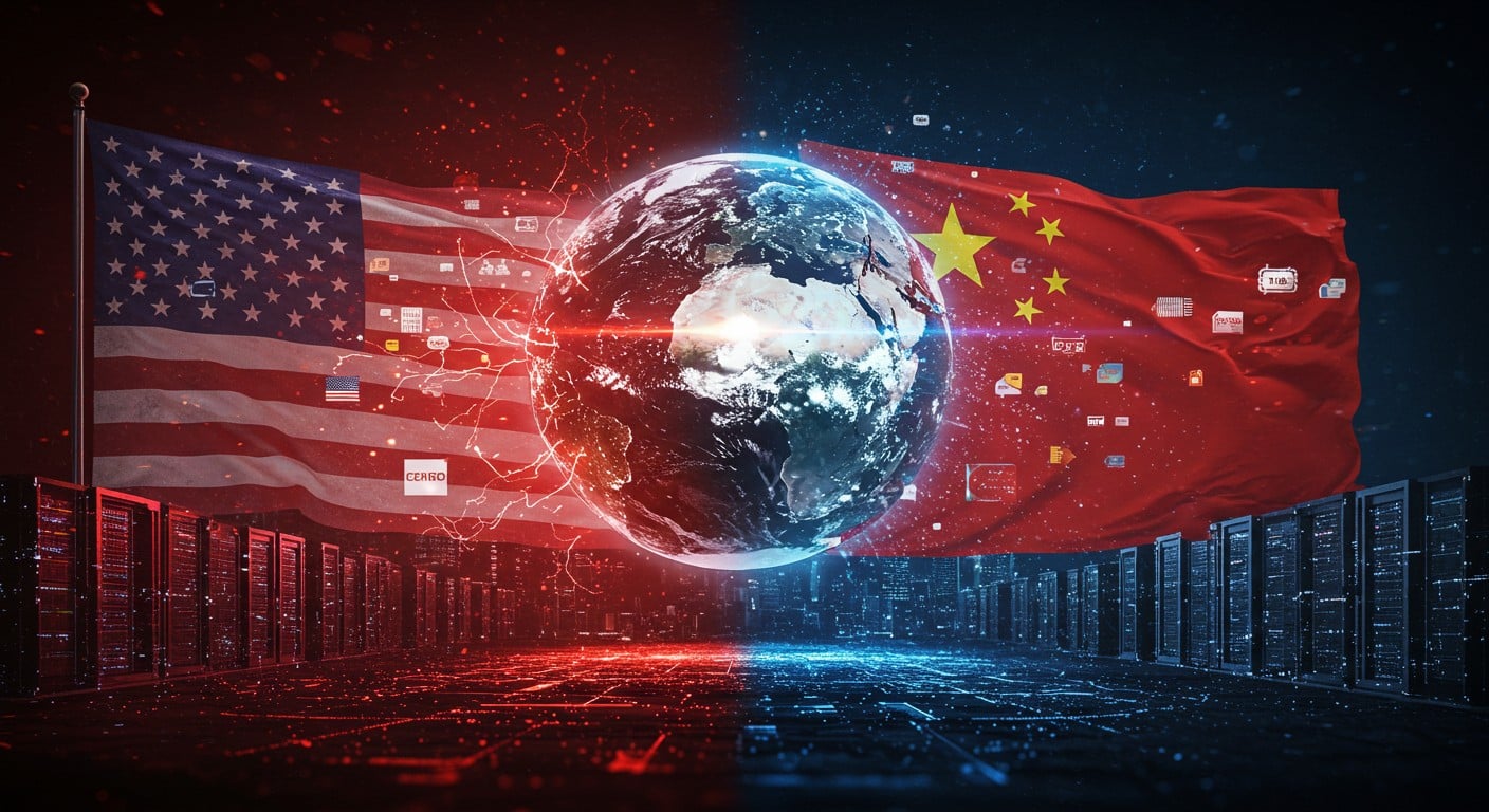 Découvrez la nouvelle guerre froide autour de l'IA entre États-Unis et Chine. Modèles avancés, enjeux géAnalysant la requête- La demande porte sur la génération d'un article de blog en français, basé sur un article du Parisien concernant la rivalité États-Unis-Chine en intelligence artificielle. opolitiques et suprématie tech : qui dominera ? Analyse approfondie.