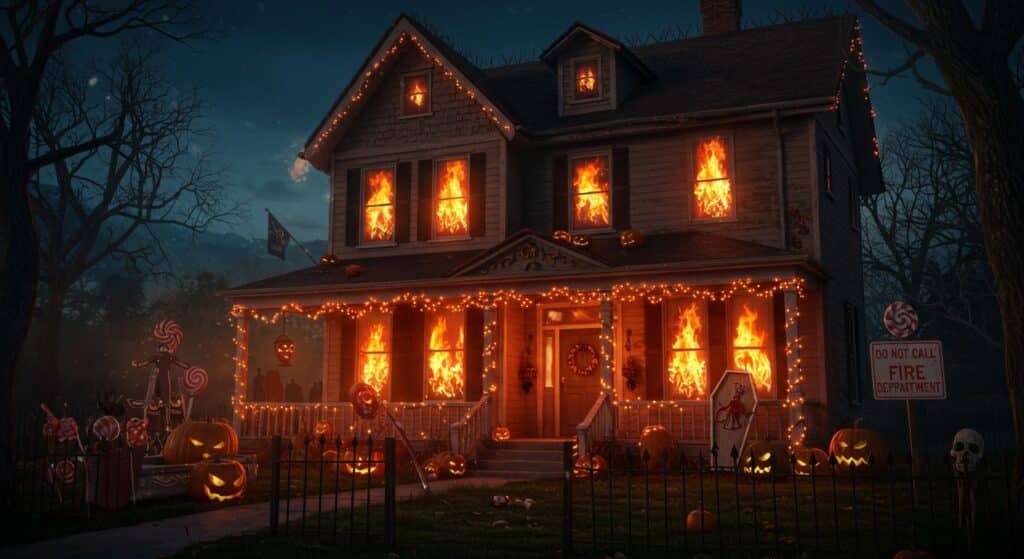 Halloween : Une Maison Américaine Trop Réaliste pour les Pompiers