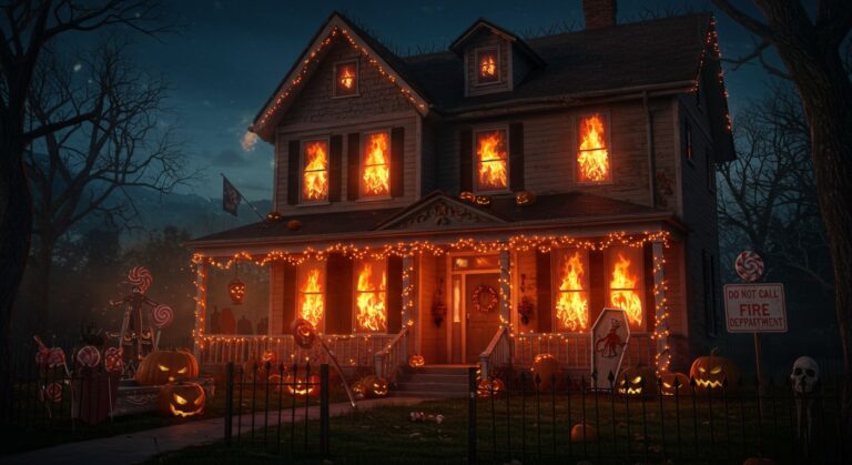 Halloween : Une Maison Américaine Trop Réaliste pour les Pompiers