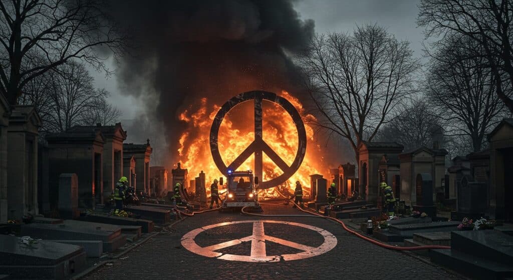 Incendie Cimetière Montparnasse Paris Explosion Balayeuse