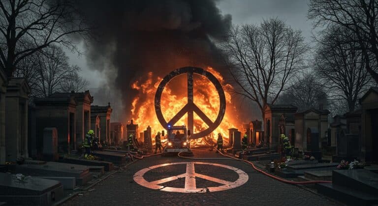 Incendie Cimetière Montparnasse Paris Explosion Balayeuse