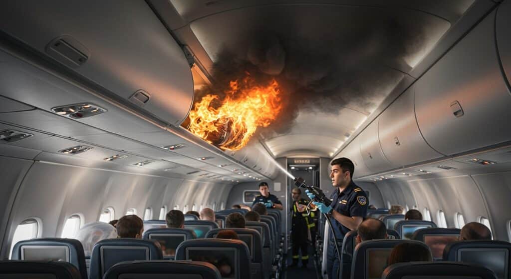 Incendie en Vol : Une Batterie Crée la Panique à Bord