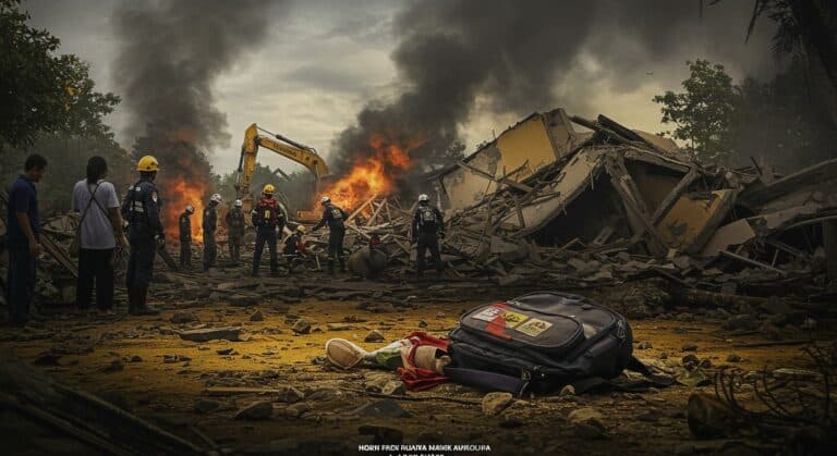 Indonésie : Drame d’une École Effondrée, 90 Personnes Piégées