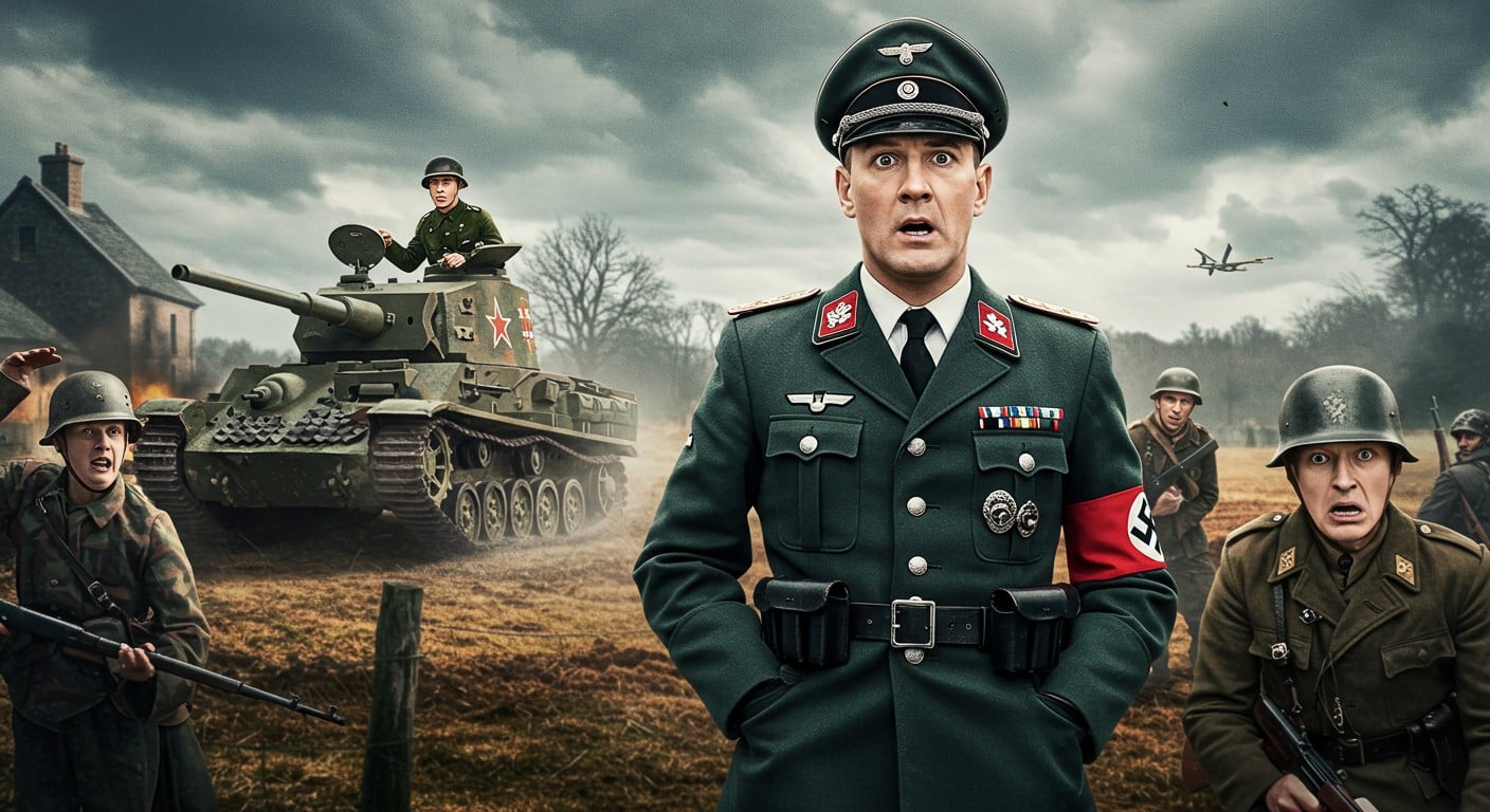 Jarry incarne un nazi dans Le Jour J, une comédie déjantée. Découvrez son rôle audacieux et les coulisses de ce film hilarant.