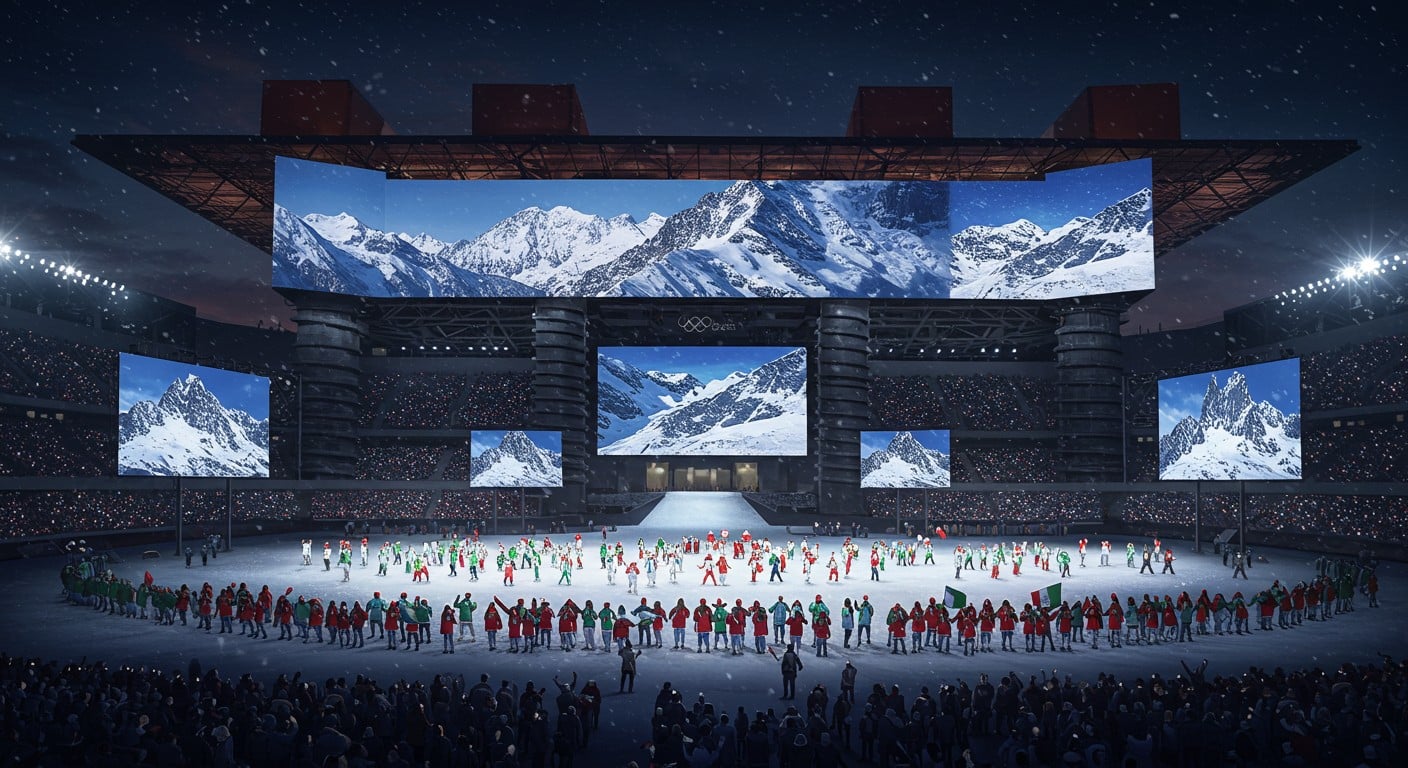 Découvrez l'ouverture inédite des JO d'hiver 2026 à Milan-Cortina : quatre sites simultanés avec San Siro en épicentre. Innovation, tradition italienne et message de paix au programme.