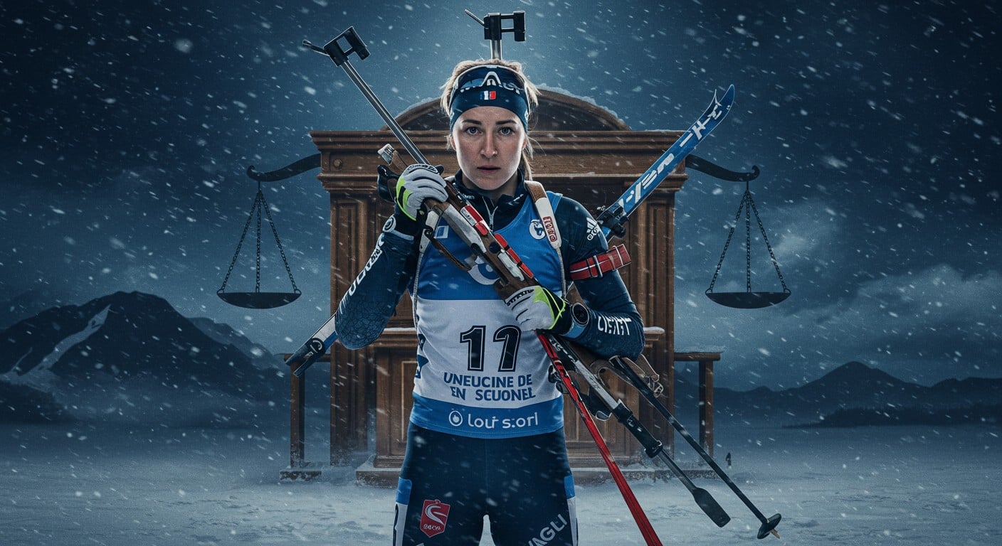Découvrez la date du jugement disciplinaire de Julia Simon en biathlon après sa condamnation pour vol. Sanctions possibles et impact sur les JO 2026 en vue.