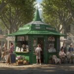 Kiosque Parisien Réinventé en Café à Billom