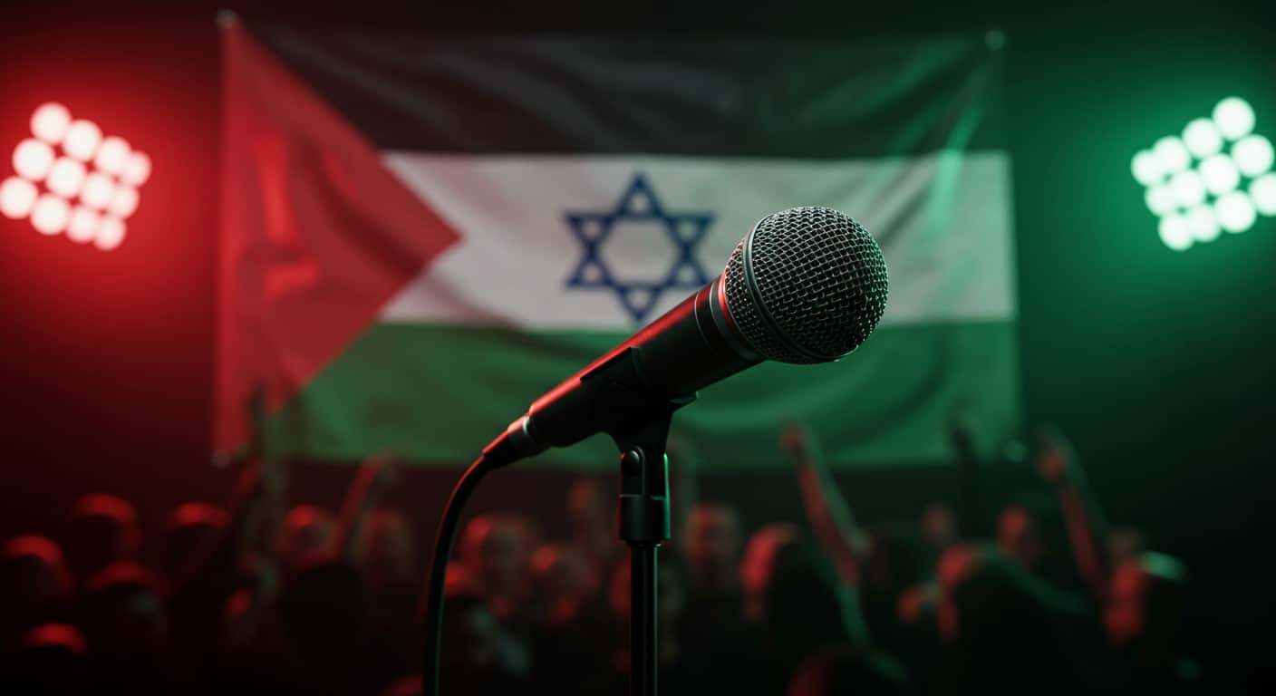Le rappeur Mo Chara de Kneecap face à la justice : pourquoi son drapeau pro-palestinien dérange ? Découvrez les enjeux de cette affaire brûlante.