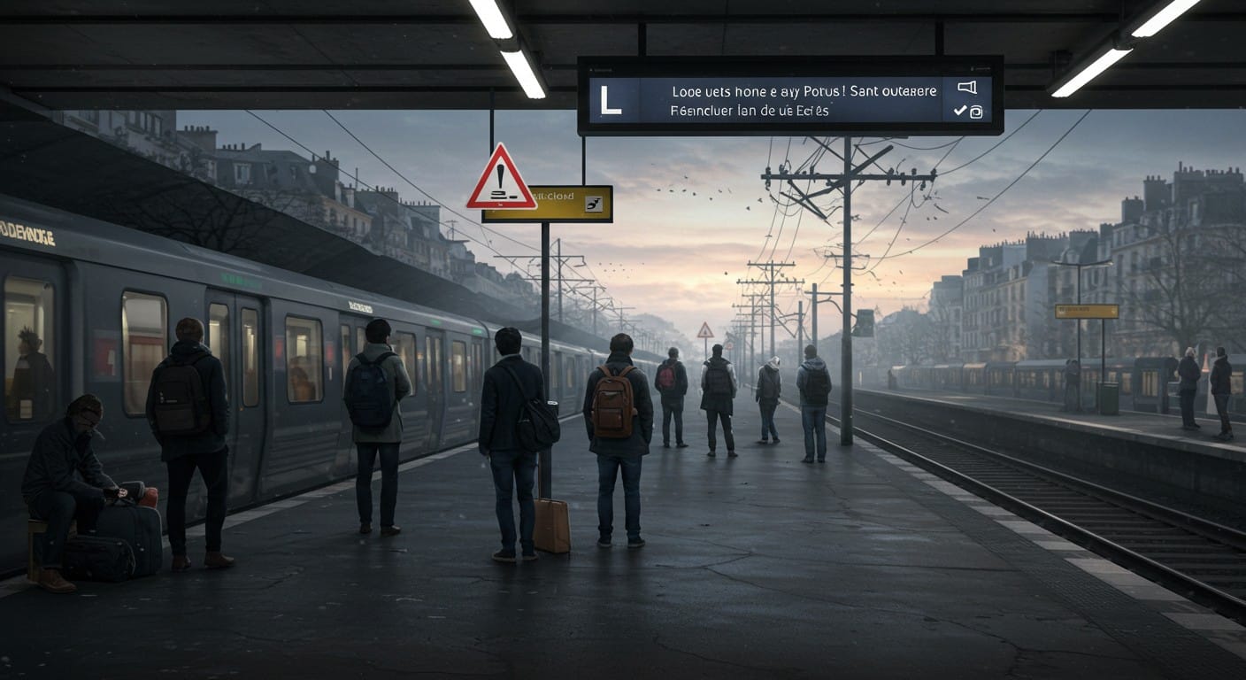 Trafic interrompu sur la ligne L entre Versailles et La Défense jusqu'à 9h. Une panne électrique à Saint-Cloud cause des retards. Découvrez les détails et solutions.