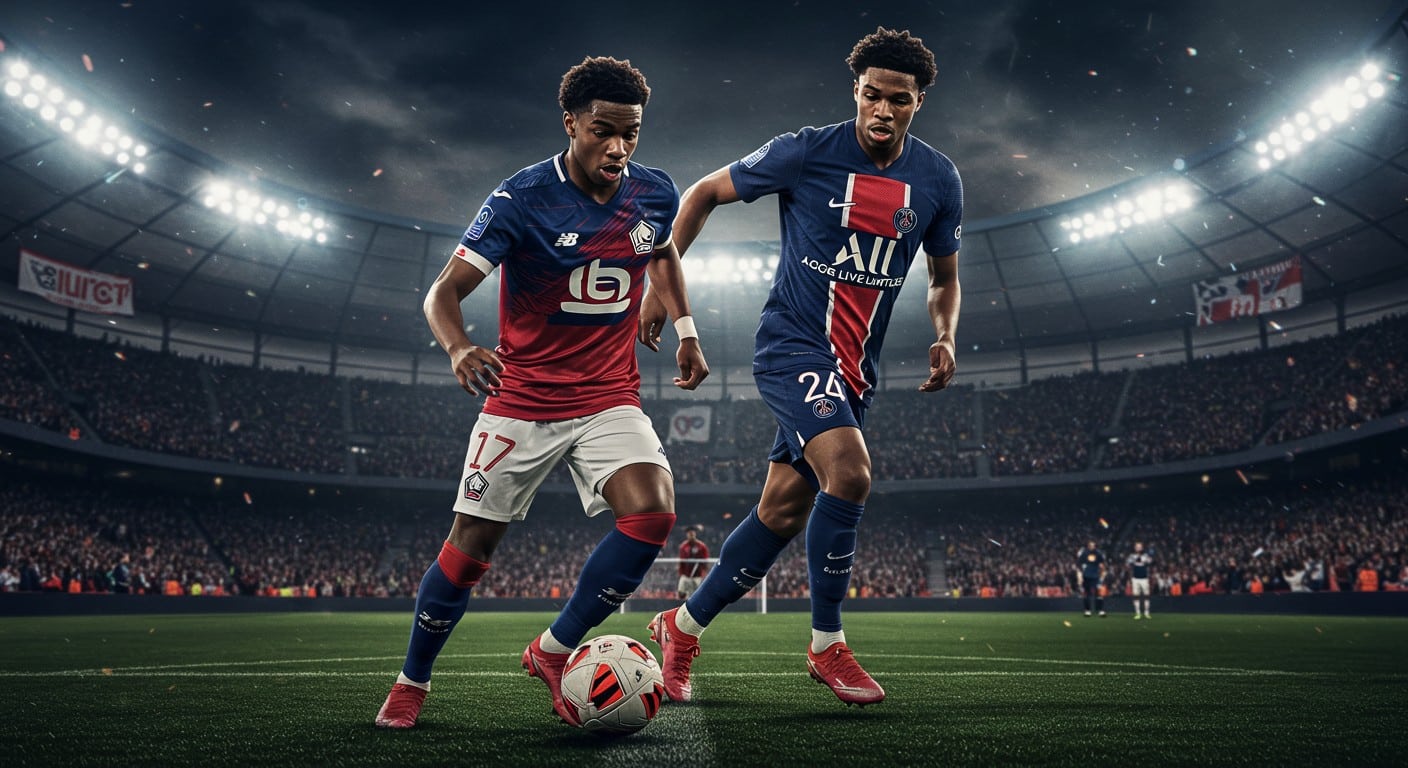 Lille-PSG se solde par un nul 1-1. Quentin Ndjantou impressionne, mais Paris rate la victoire. Analyse, réactions et moments forts du match !