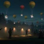 Lituanie Ferme Frontière Biélorussie Ballons