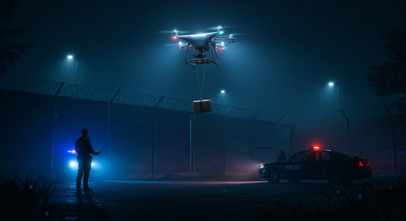 Découvrez comment un pilote de drone livrait clandestinementAnalysant l'article- L'article décrit une tentative de livraison illégale par drone dans une prison française, impliquant des téléphones et objets pour détenus. des téléphones dans les prisons françaises, jusqu'à son arrestation à Fresnes. Une affaire révélant un réseau ingénieux.