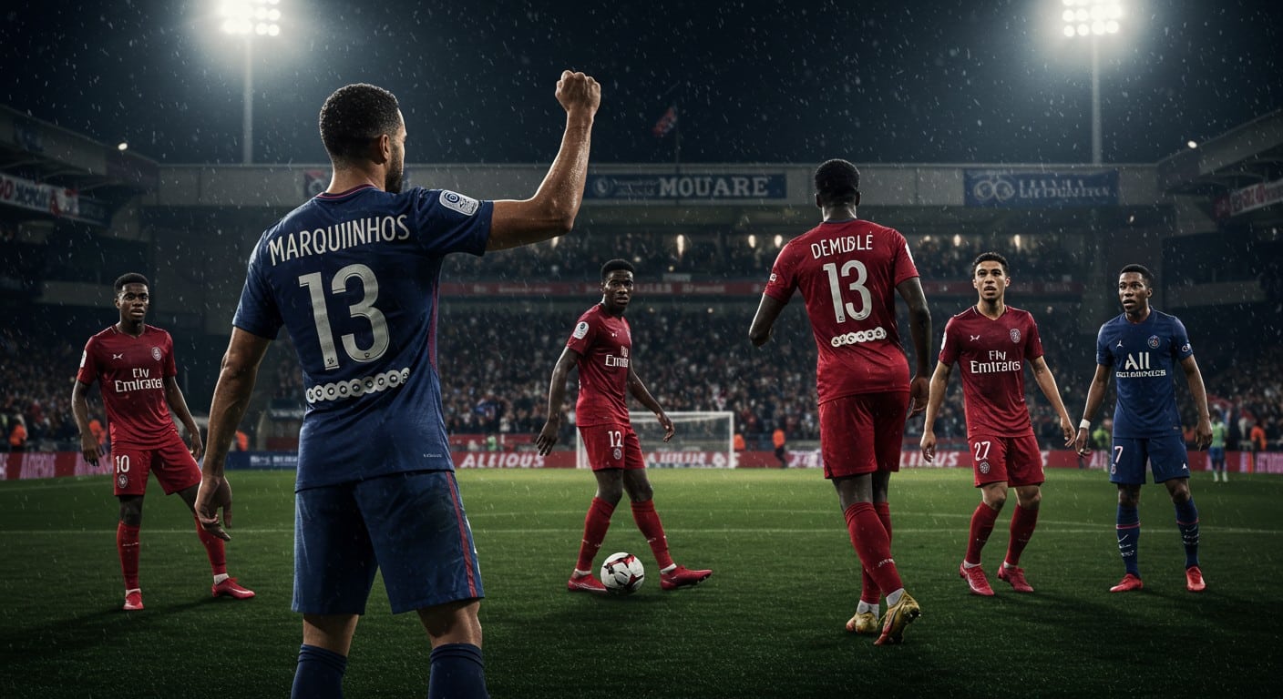 Découvrez la compo jeune du PSG à Lorient avec les retours de Marquinhos et Dembélé. Analyse tactique, enjeuxAnalysant la requête- La demande porte sur la génération d'un article de blog en français à partir d'un article sur la composition du PSG pour le match contre Lorient en Ligue 1. et surprises d'une équipe à 22,4 ans de moyenne !