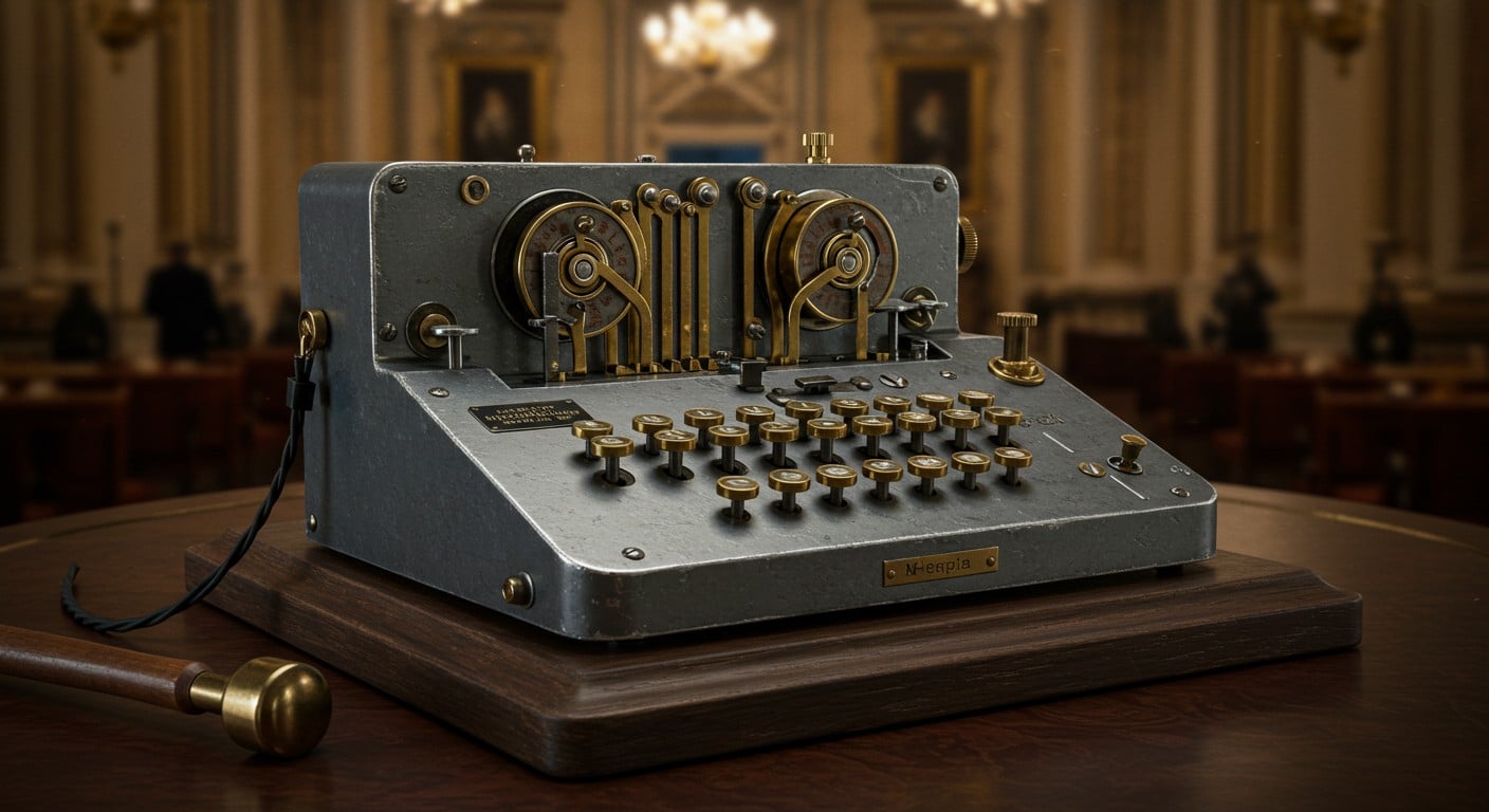 Découvrez l'Enigma M4, machine de cryptage nazie de 1941, mise aux enchères à Paris le 18 novembre. Estimation 200-300k€. Lien avec Alan Turing et l'informatique moderne.