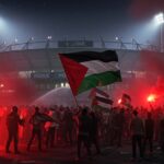 Manifestation Pro-Palestinienne à Udine Lors Italie-Israël