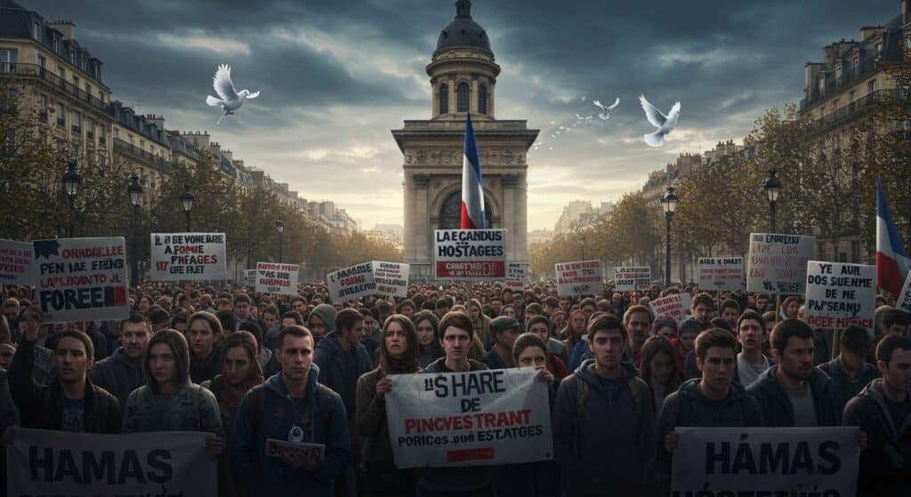 Marche Solidaire à Paris : Un Cri pour les Otages du Hamas
